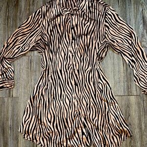 SATIN OVERSIZED SHIRT DRESS